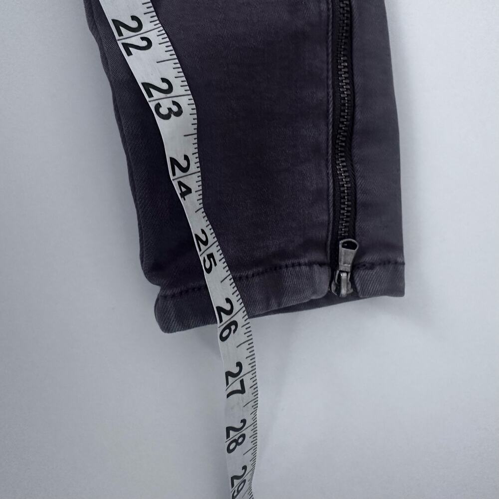 WishList Moto Style Gray Jeans with Ankle Zippers - Size Small - Picture 7 of 9